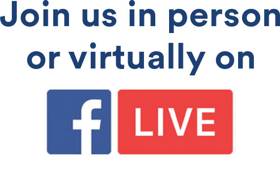 Facebook live text and logo Facebook live text and logo
