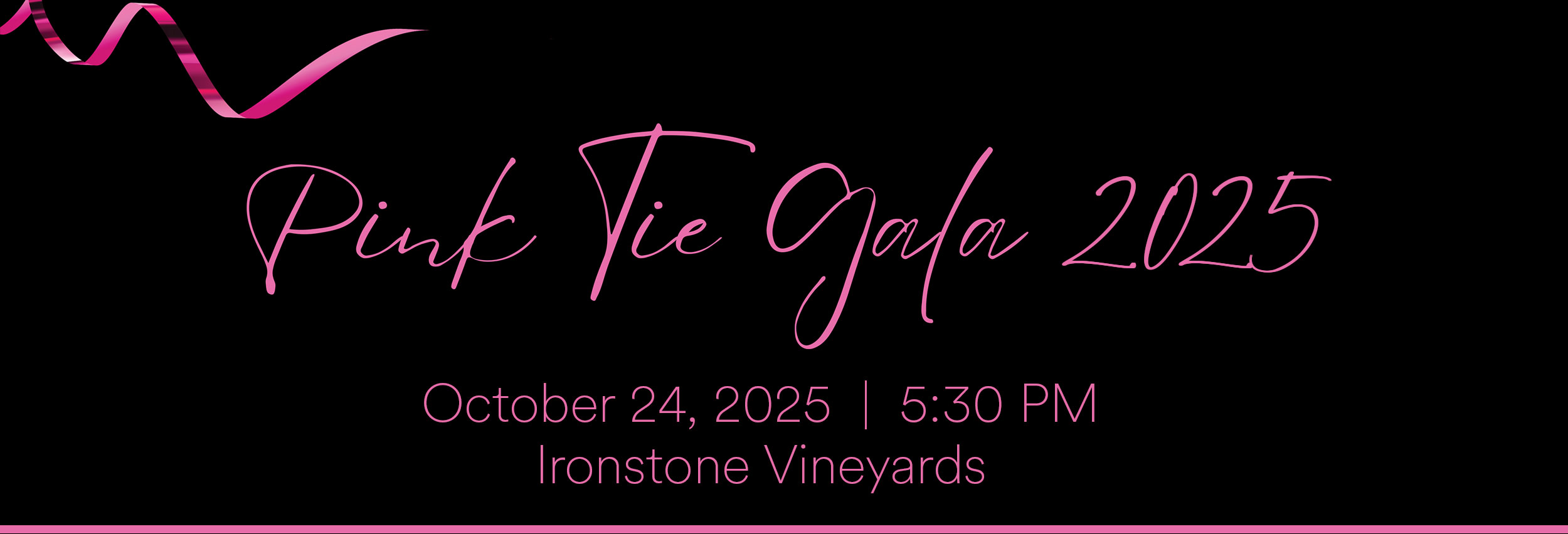 Pink Tie 2025 Event - banner Pink Tie 2025 Event - banner
