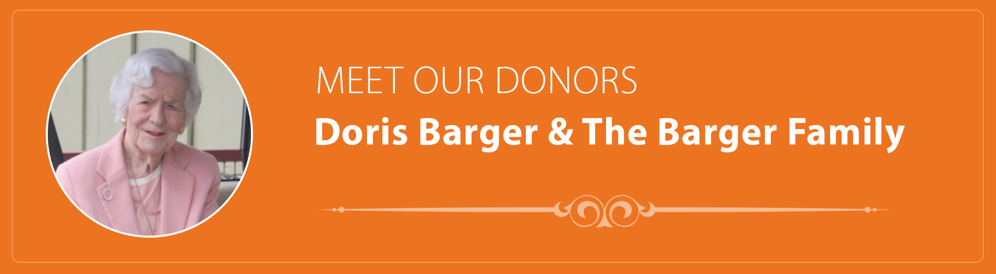 Doris Barger banner Doris Barger banner