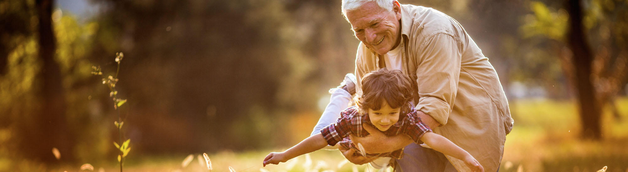 Grandpa playing with grandson Grandpa playing with grandson